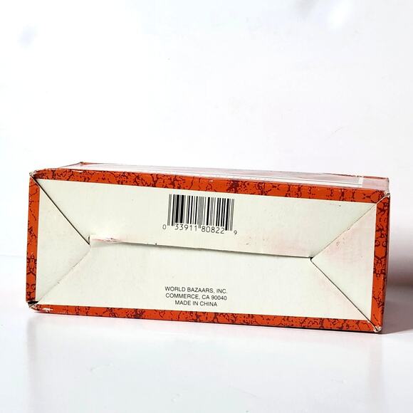 Vintage 1990s Hand-Painted Pumpkin Napkin Rings (Set of 4) w/ Box - Picture 11 of 12